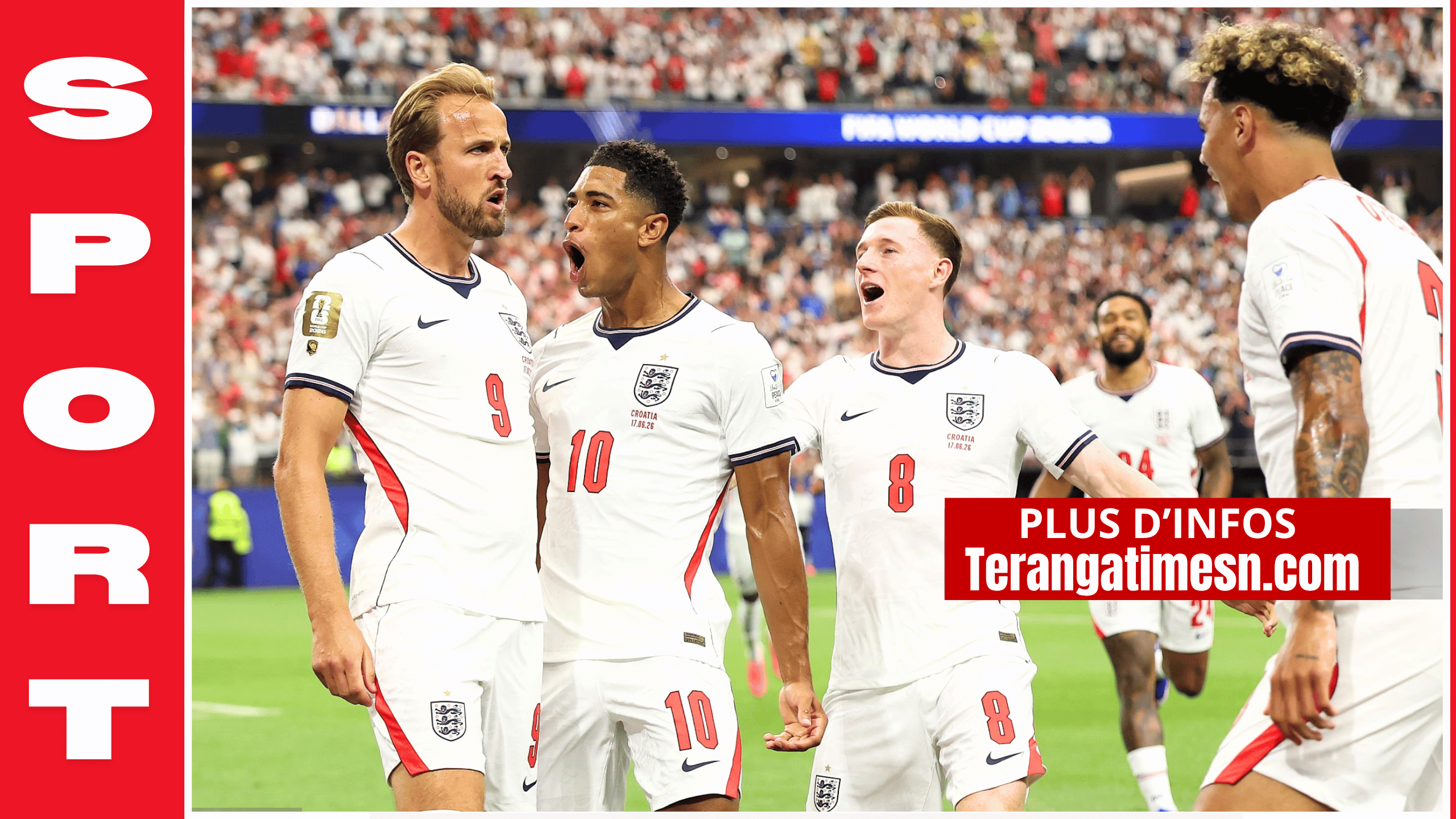 Mondial 2026: Menée et bousculée, l'Angleterre renverse la RD Congo grâce à un doublé de Harry Kane