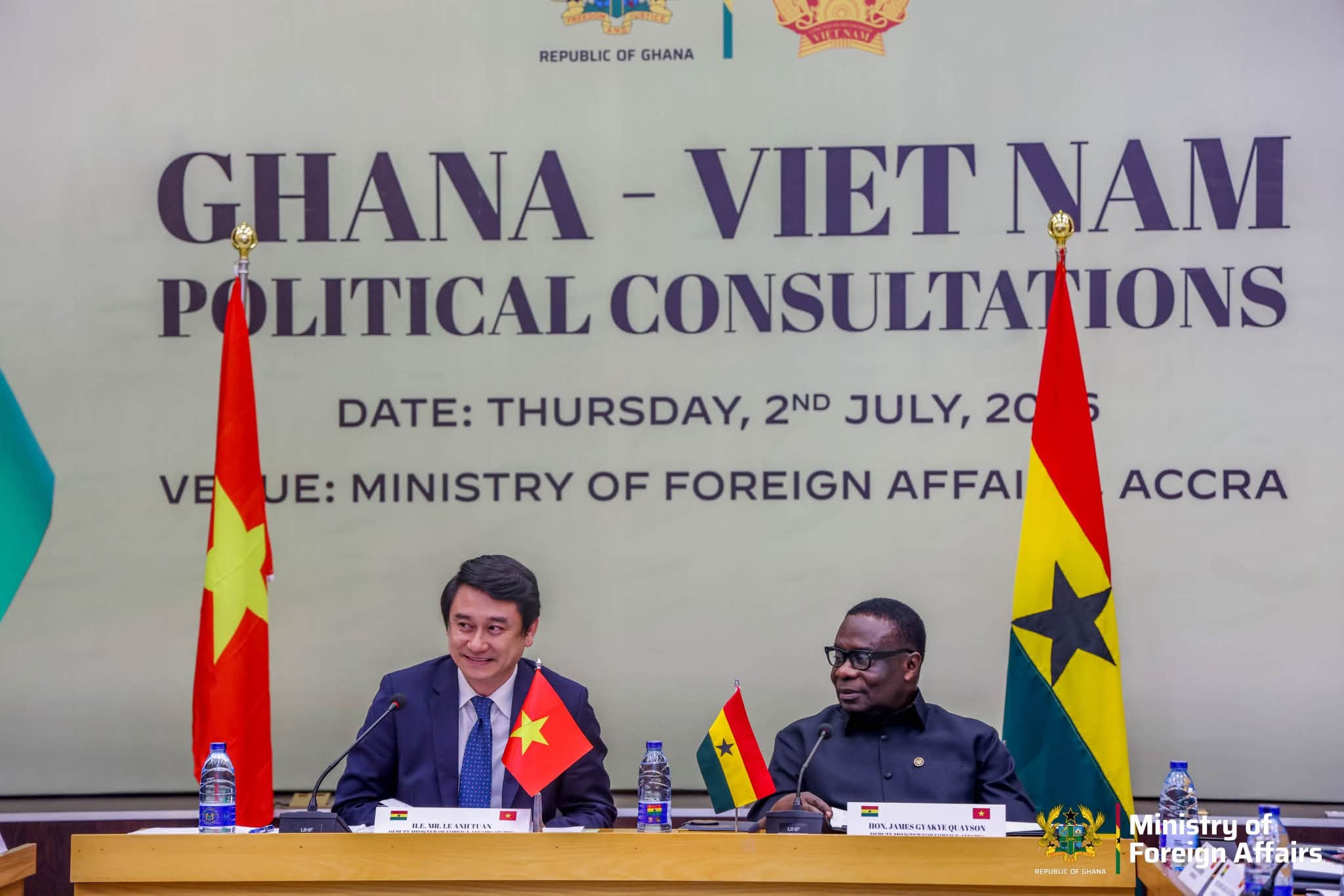 Diplomatie: le Ghana et le Vietnam renforcent leur coopération lors de consultations politiques historiques à Accra