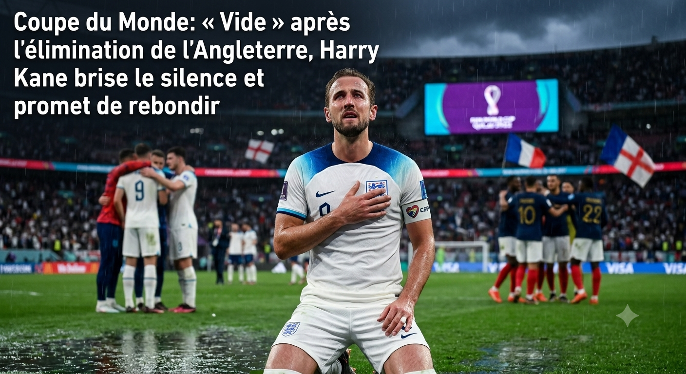 Coupe du Monde: « Vide » après l'élimination de l'Angleterre, Harry Kane brise le silence et promet de rebondir