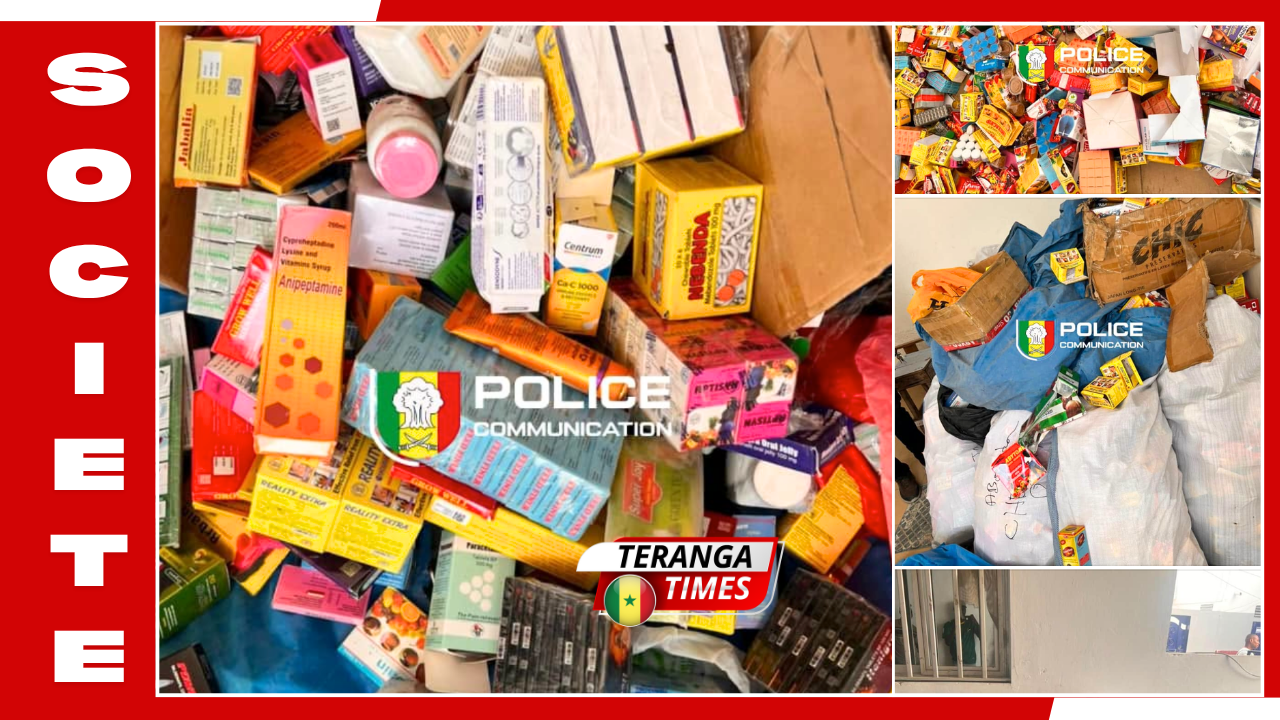 Santé publique: La Police nationale saisit 390 kg de médicaments illicites au marché de Grand-Yoff