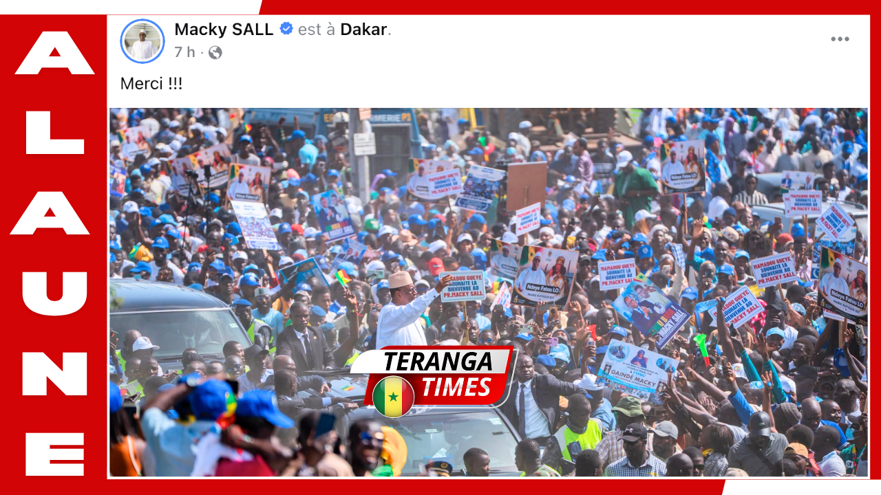 « Merci !!! » : Macky Sall exprime sa gratitude après l’accueil populaire exceptionnel à Dakar
