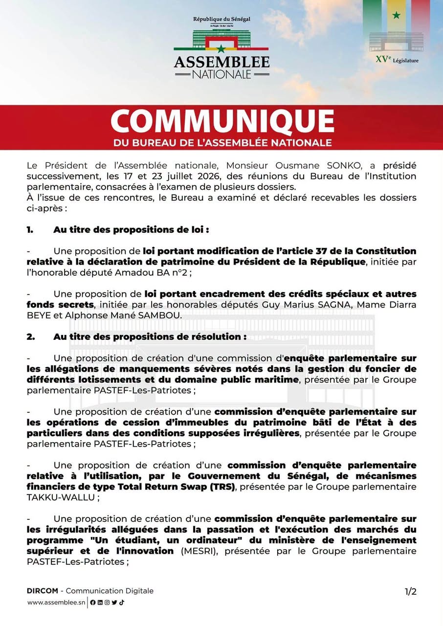 Bras de fer institutionnel: Sonko contre-attaque à l'Assemblée nationale, Faye conserve ses armes constitutionnelles