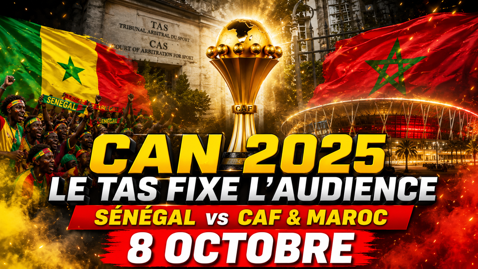 CAN 2025: Le TAS fixe au 8 octobre l’audience sur le recours du Sénégal contre la CAF et le Maroc