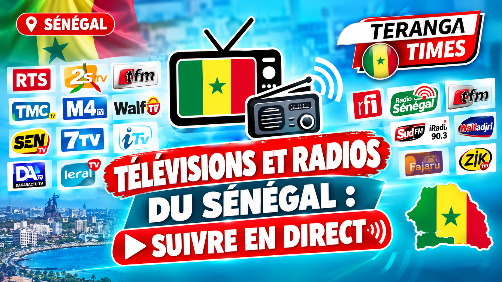 Télévisions et radios du Sénégal : La liste officielle et où les suivre en direct
