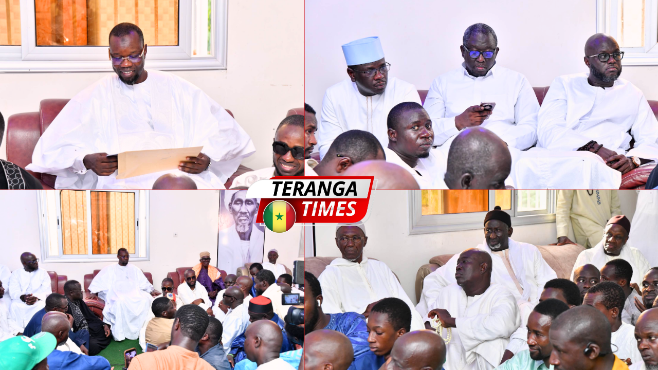 Diplomatie religieuse : Ousmane Sonko à Touba pour présenter les condoléances de la Nation après le rappel à Dieu de Serigne Oumar Bousso