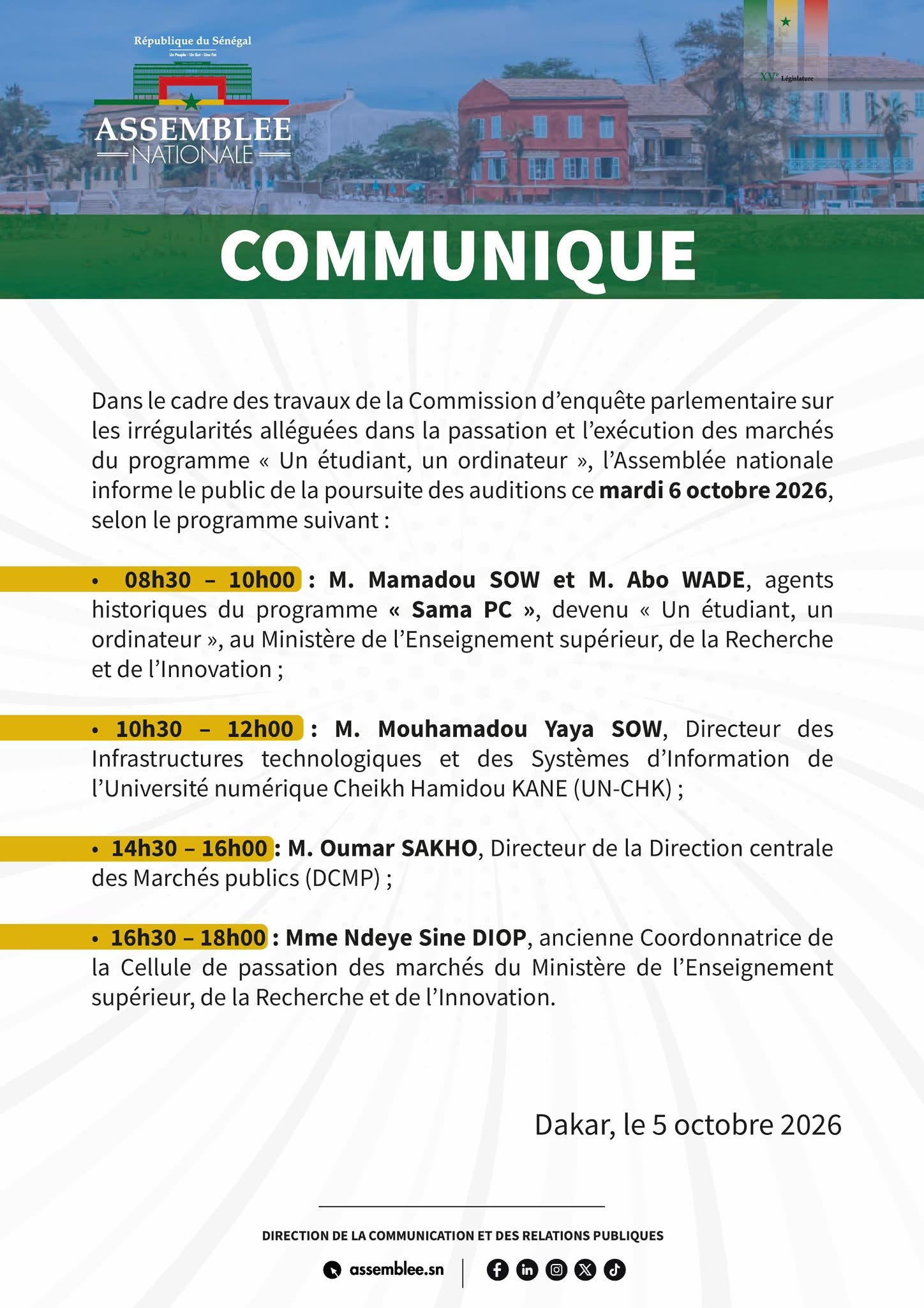« Un étudiant, un ordinateur » : l’Assemblée nationale poursuit les auditions sur les marchés du programme