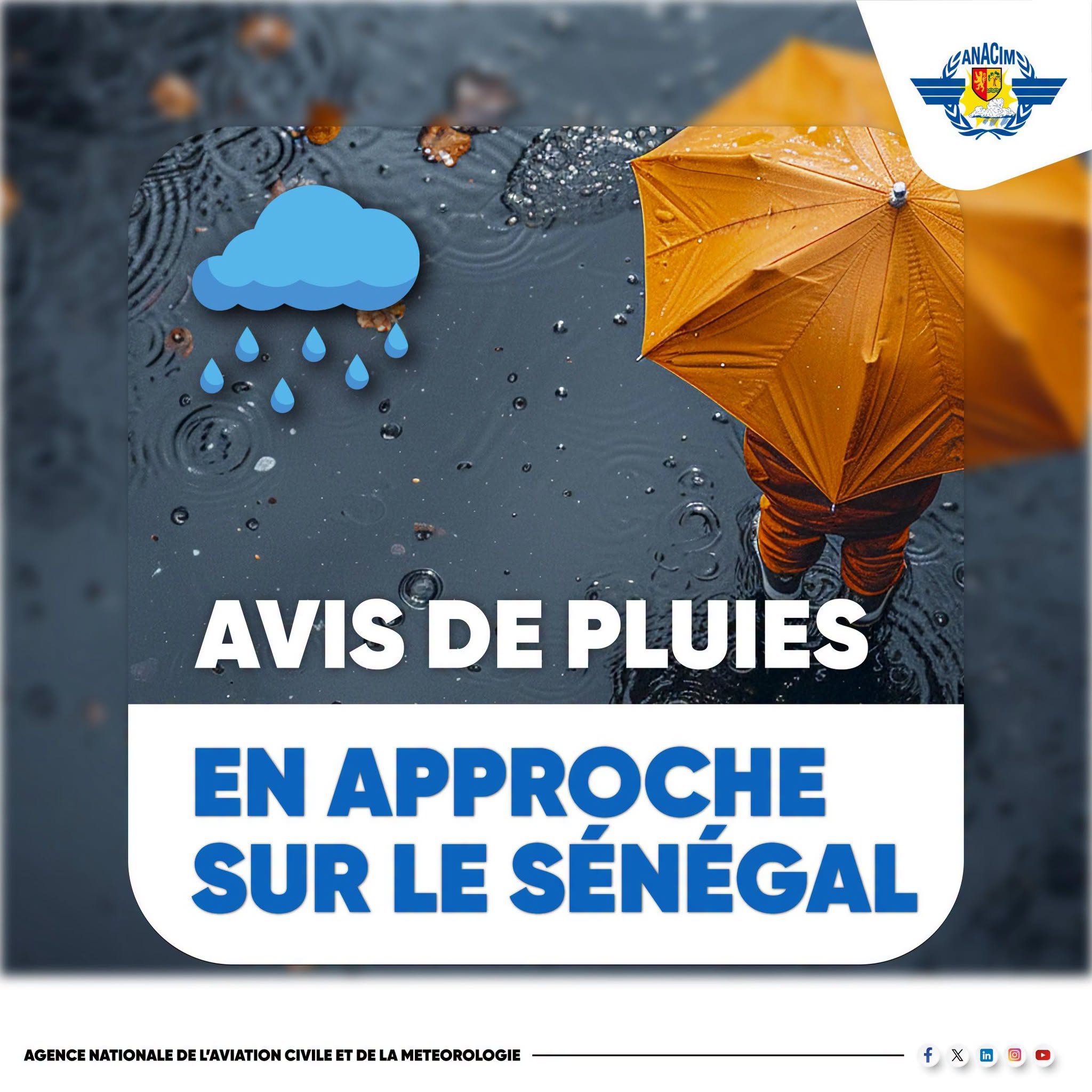 Sénégal: Une nouvelle perturbation pluvio-orageuse annoncée du 7 au 12 octobre 2026