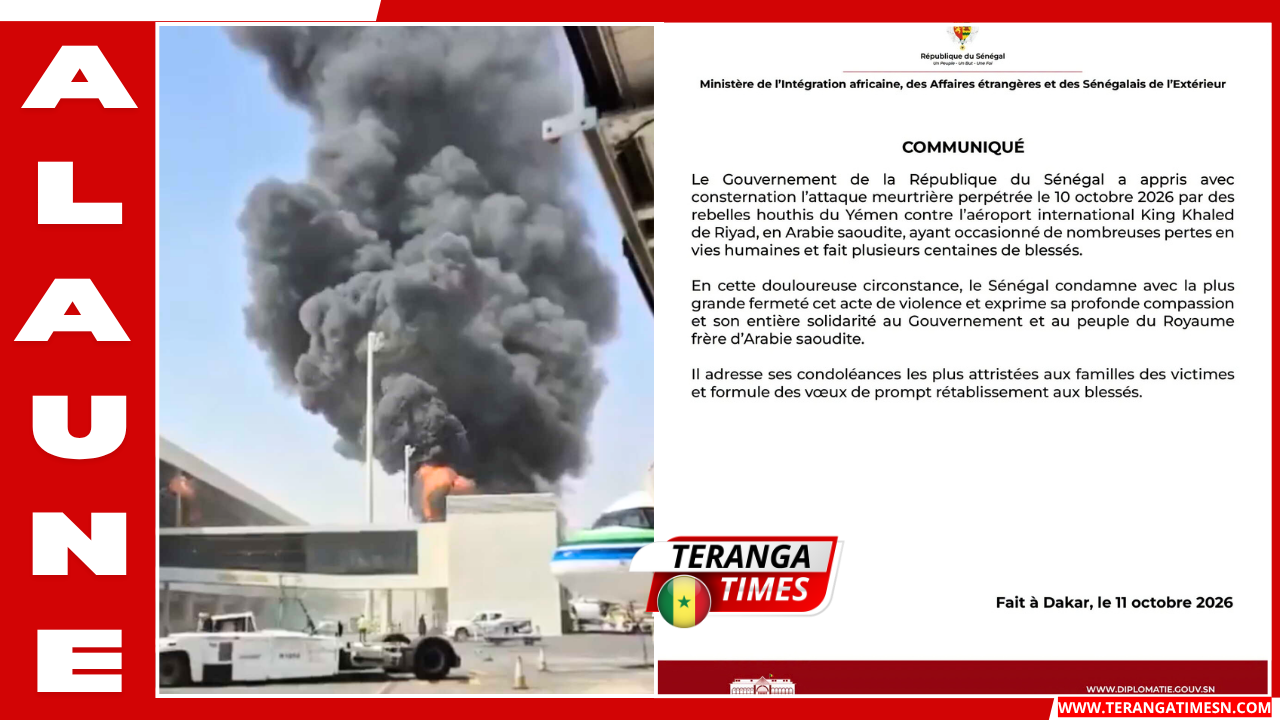 Diplomatie : Le Sénégal condamne l'attaque contre l'aéroport de Riyad et exprime sa solidarité avec l'Arabie saoudite