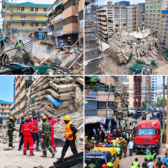 Kenya : un immeuble en construction s’effondre à Nairobi, des personnes pourraient être piégées
