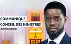 Conseil des ministres du jeudi 03 juillet 2025