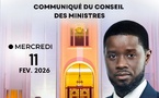 Conseil des Ministres du mercredi 11 février 2026