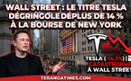 Wall Street : Le titre Tesla dégringole de plus de 14 % à la Bourse de New York