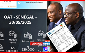 Marché UEMOA : Le Sénégal lève encore 66 milliards FCFA, quatre jours après un emprunt record