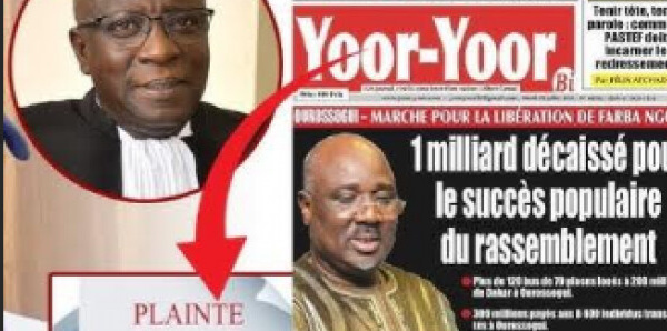 Plainte pour diffamation : le comité de libération de farba ngom attaque le journal yoor-yoor