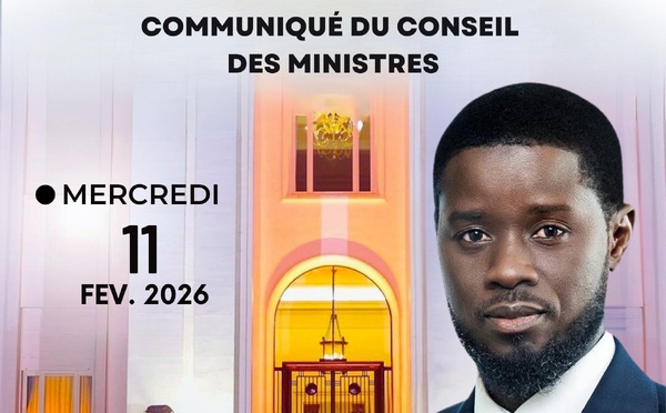 Conseil des Ministres du mercredi 11 février 2026