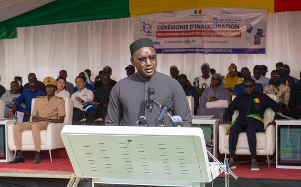 Dr Cheikh Tidiane Dièye inaugure les infrastructures d'assainissement de Gandiaye, un tournant pour le PEAMIR