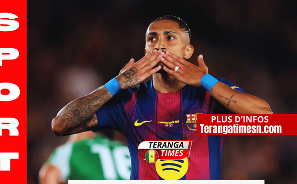 Raphinha avec un doublé : le FC Barcelone s’impose face au Real Betis lors d’un match symbolique