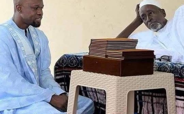 Deuil dans la communauté mouride: Ousmane Sonko pleure le rappel à Dieu de Serigne Cheikh Saliou Mbacké, « un père, un confident et un guide »