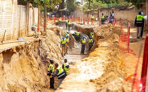 Tivaouane : les travaux d’assainissement des eaux pluviales atteignent 60 % d’exécution