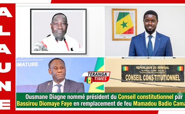 Bassirou Diomaye Faye a nommé Ousmane Diagne président du Conseil constitutionnel en remplacement de Mamadou Badio Camara, décédé