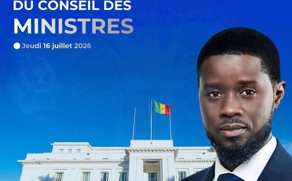 En intégralité Communiqué du conseil des ministres de ce jeudi 16 juillet 2026