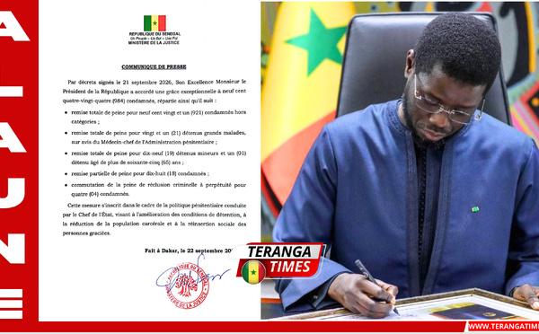Humanisation des peines et désengorgement carcéral : Le Président Bassirou Diomaye Faye accorde la grâce à 984 condamnés