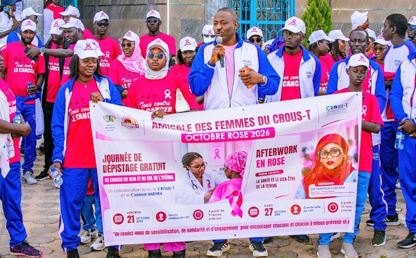 Octobre Rose 2026: Mobilisation universitaire à Thiès pour la prévention et le dépistage des cancers féminins