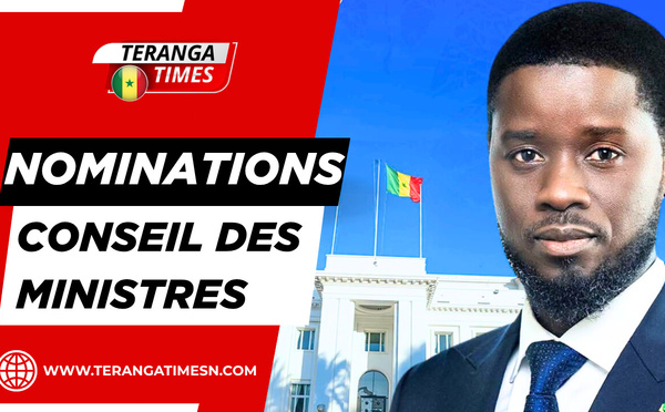 Conseil des ministres : un large mouvement de nominations