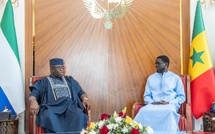 Le Président de la République reçoit Julius Maada Bio, Président en exercice de la CEDEAO, pour une visite de travail au Sénégal