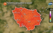 Tempête Benjamin: 18 départements placés en vigilance orange par Météo-France