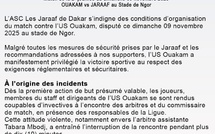 Incidents à Ngor : le Jaraaf dénonce et interpelle la Ligue