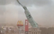 Brésil : une réplique géante de la Statue de la Liberté s’effondre lors d’une tempête