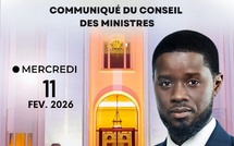 Conseil des Ministres du mercredi 11 février 2026