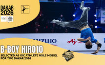 JOJ Dakar 2026 : Le prodige japonais du Breaking, B-Boy Hiro10, désigné Athlète Modèle par le CIO