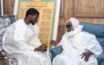 Le Président Bassirou Diomaye Faye présente les condoléances de la Nation à Touba après le décès de Serigne Cheikh Saliou Mbacké