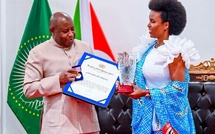 La Première Dame du Burundi Angeline Ndayishimiye honorée par deux distinctions internationales