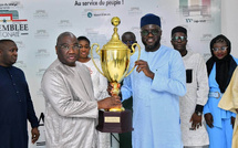 Basket-ball: El Malick NDIAYE remet le trophée de la finale Dames de la Coupe du Sénégal au nom d'Ousmane Sonko