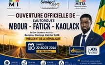 Autoroute Mbour–Fatick–Kaolack: Ouverture définitive ce samedi 22 août 2026