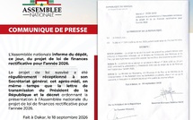 PLFR 2026: l’Assemblée nationale reçoit officiellement le projet de loi de finances rectificative