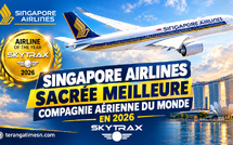 Singapore Airlines sacrée meilleure compagnie aérienne du monde en 2026